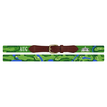 Custom Golf Course Needlepoint Belt