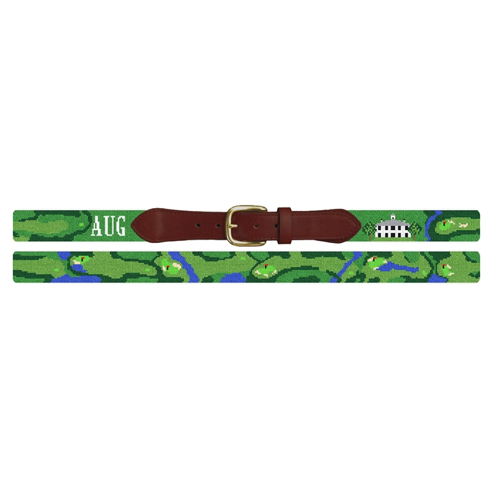 Custom Golf Course Needlepoint Belt