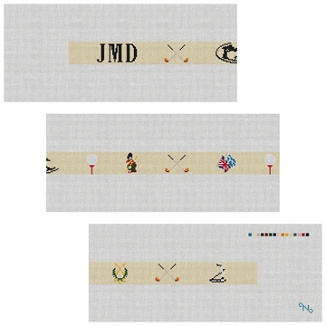 Custom Golf Icons Needlepoint Belt Kit