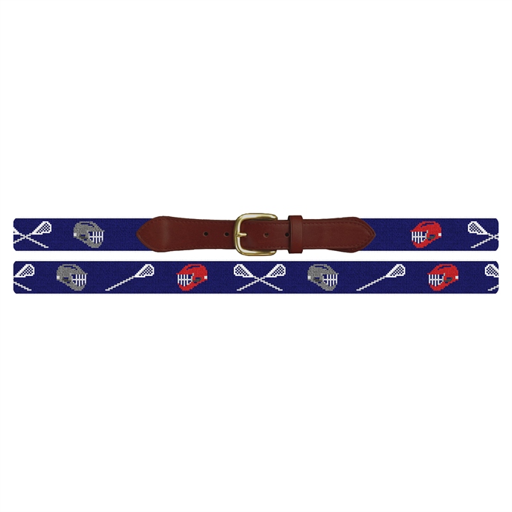 Custom Lacrosse Needlepoint Belt