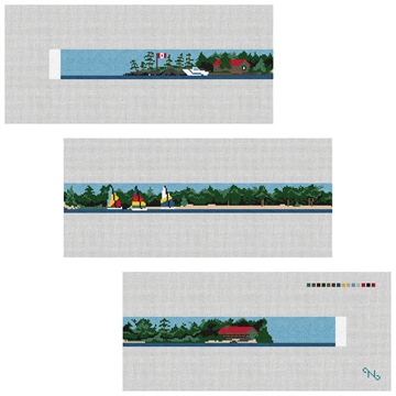 Custom Landscape Needlepoint Kit Stitched Preview