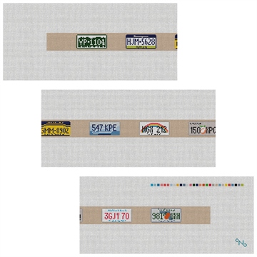 Custom License Plate Needlepoint Belt Kit