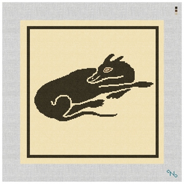 Custom Needlepoint Canvas Kit Stitched Preview