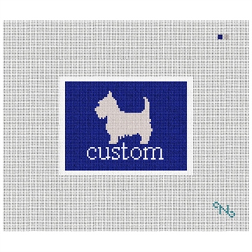 Custom Needlepoint Card Wallet Kit Stitched Preview