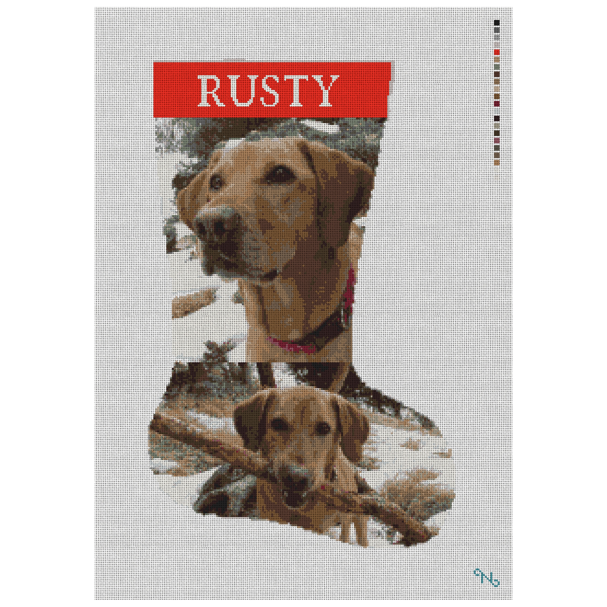 Custom Photo Needlepoint Stocking Kit