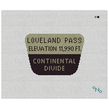 Custom Sign Needlepoint Ornament Kit Stitched Preview