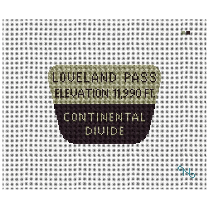 Custom Sign Needlepoint Ornament Kit Stitched Preview