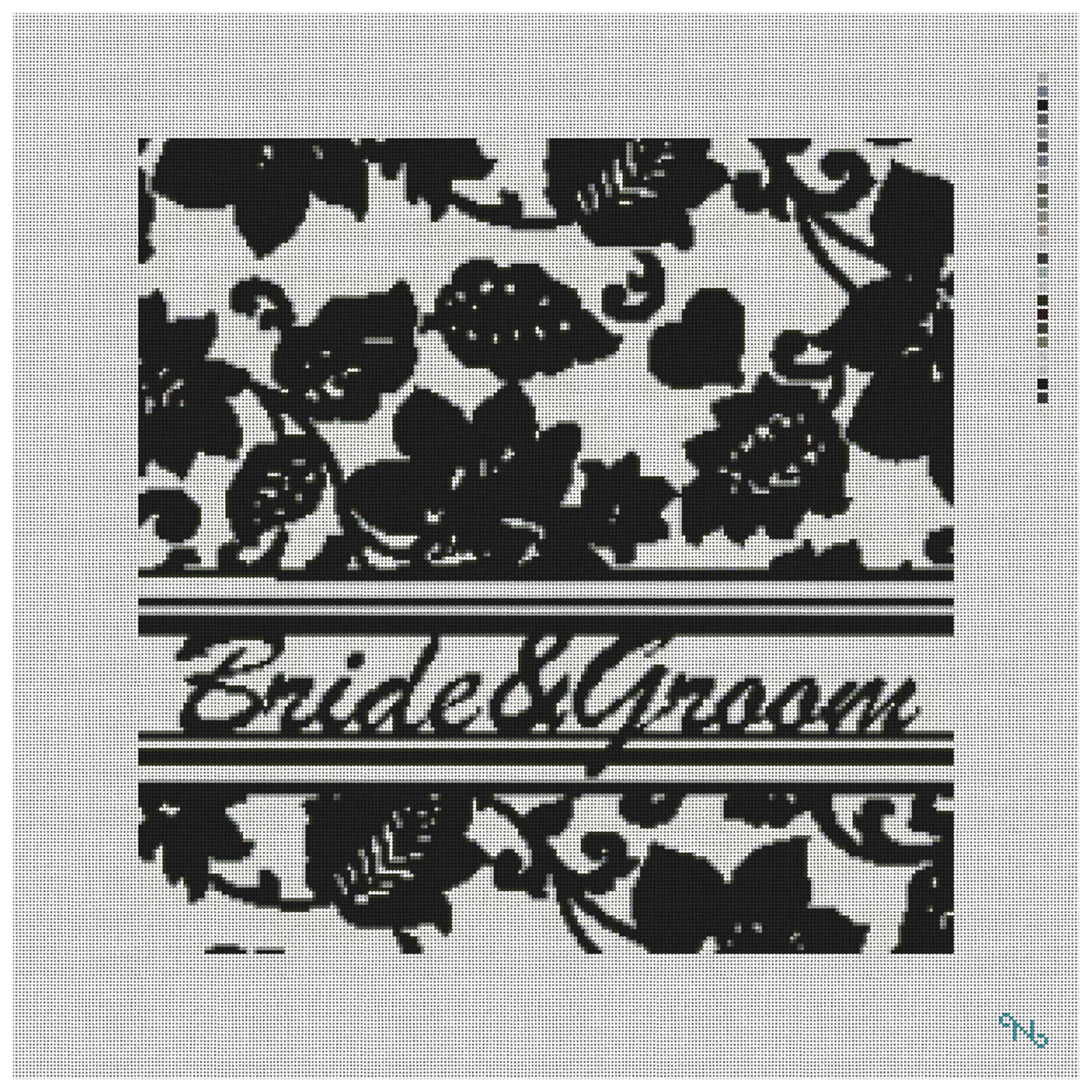 Custom Wedding Ring Bearer Needlepoint Kit