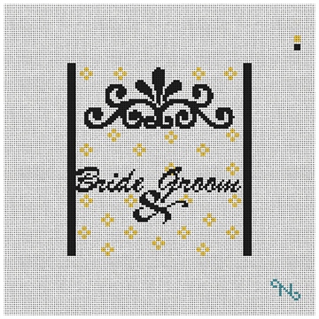 Custom Wedding Ring Pillow Needlepoint Kit