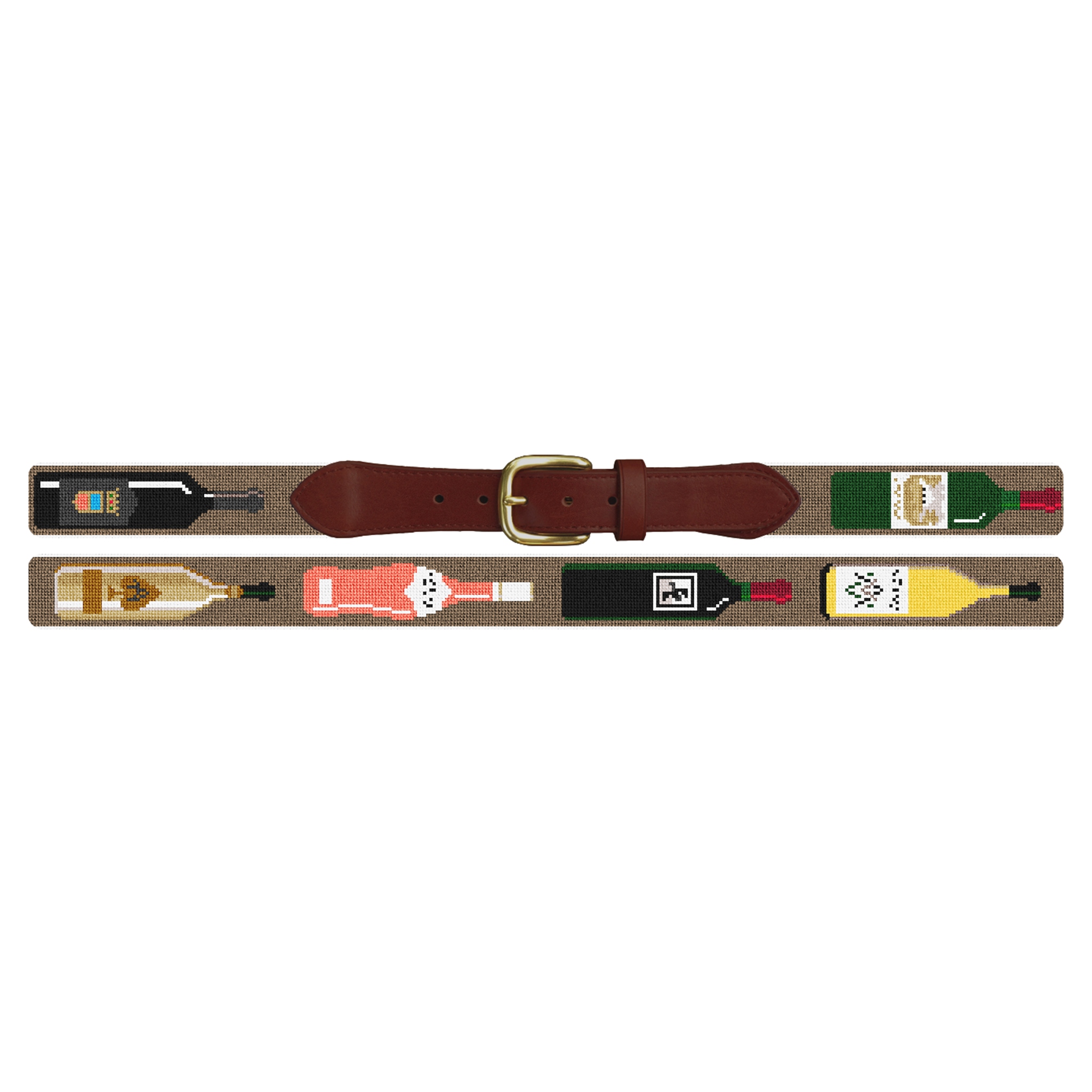 Custom Wine Needlepoint Belt