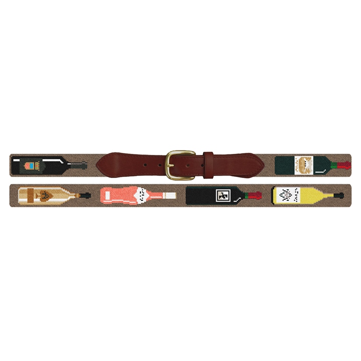 Custom Wine Needlepoint Belt