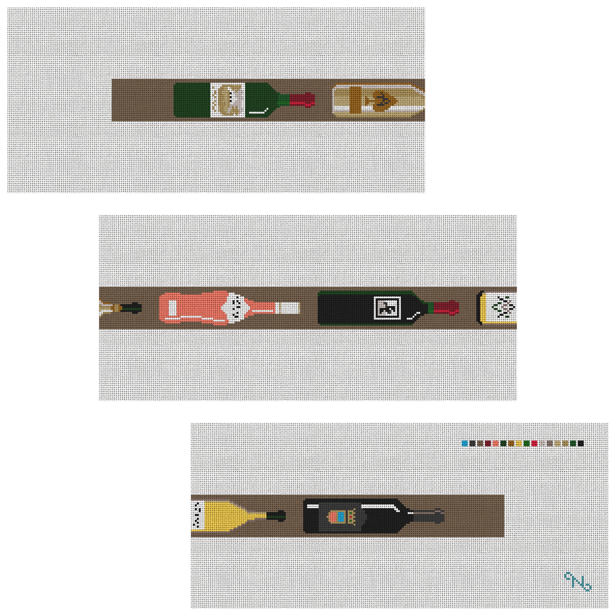 Custom Wine Needlepoint Belt Kit