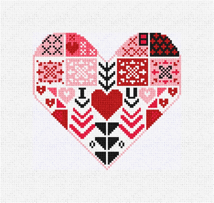 Dainty Patchwork Valentine Needlepoint Kit
