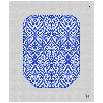 Damask Pickleball Paddle Cover Needlepoint Kit Stitched Preview