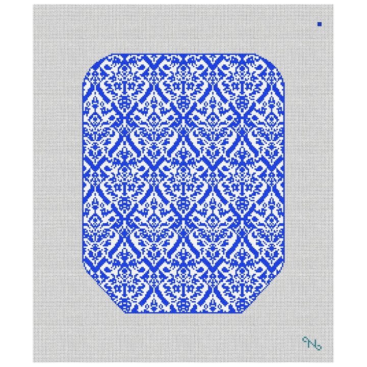 Damask Pickleball Paddle Cover Needlepoint Kit Stitched Preview