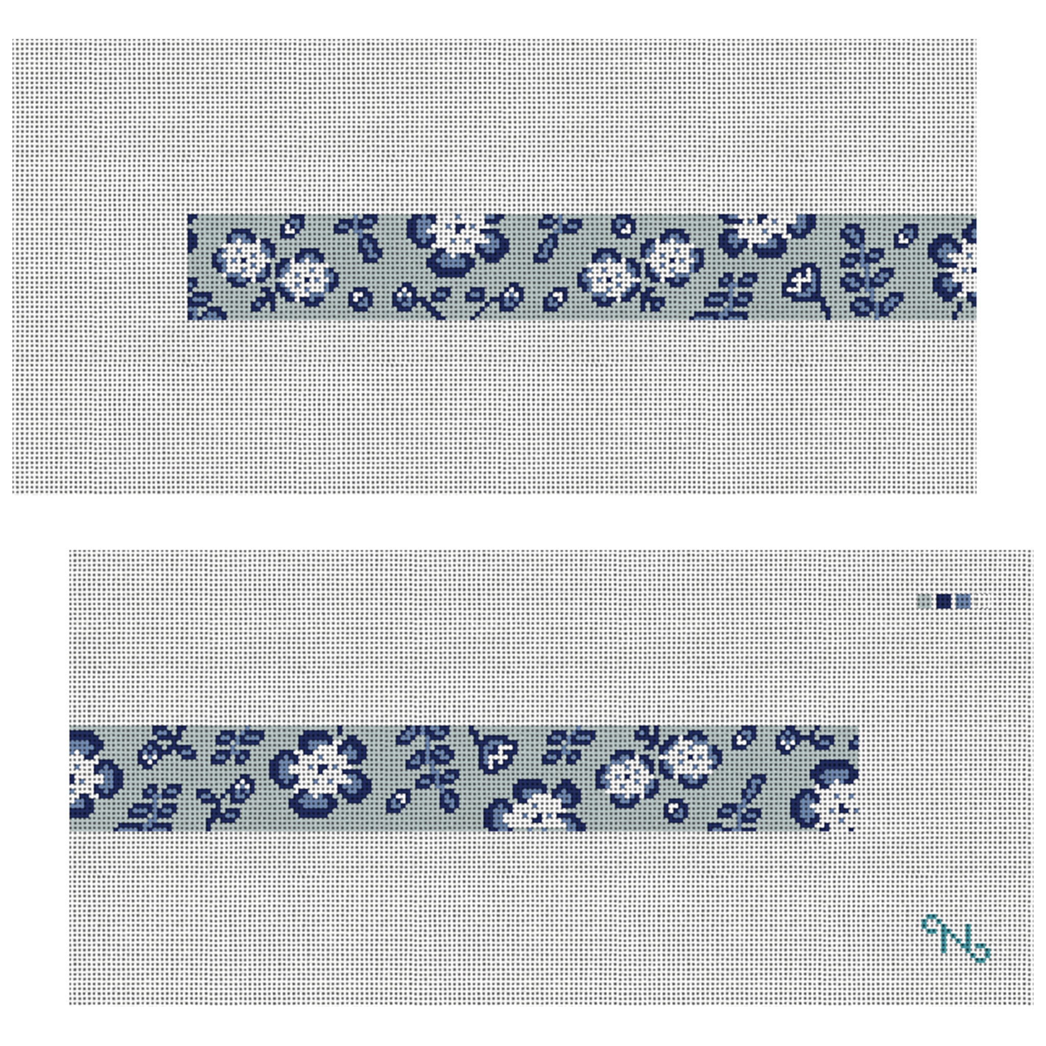 Dancing Blossoms Needlepoint Dog Collar Kit