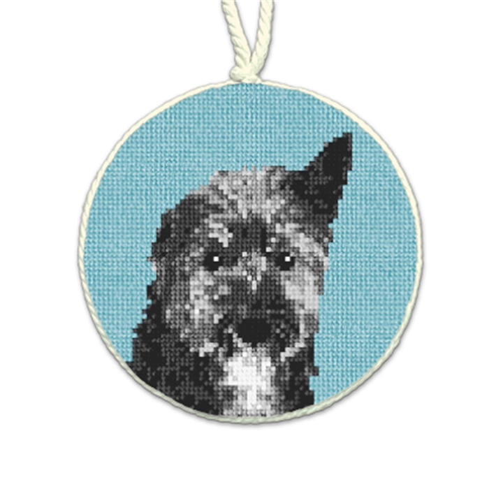 Dandie Dinmont Terrier Needlepoint Ornament 