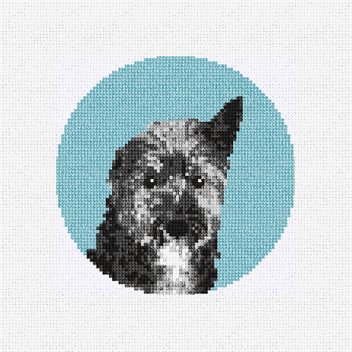 Dandie Dinmont Terrier Needlepoint Ornament Kit