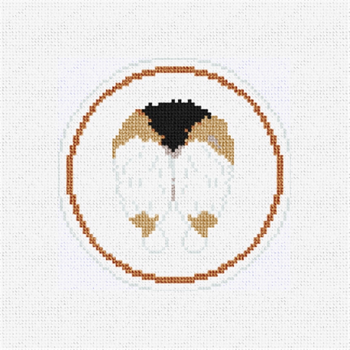 Dark Brown Corgi Backside Needlepoint Kit