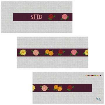 Darling Dahlias Needlepoint Belt Kit