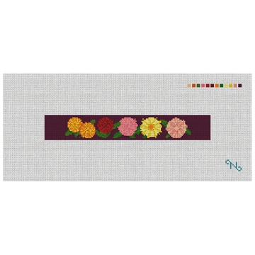 Darling Dahlias Needlepoint Key Fob Kit