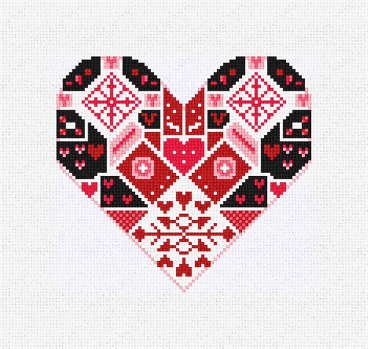 Darling Patchwork Valentine Needlepoint Kit