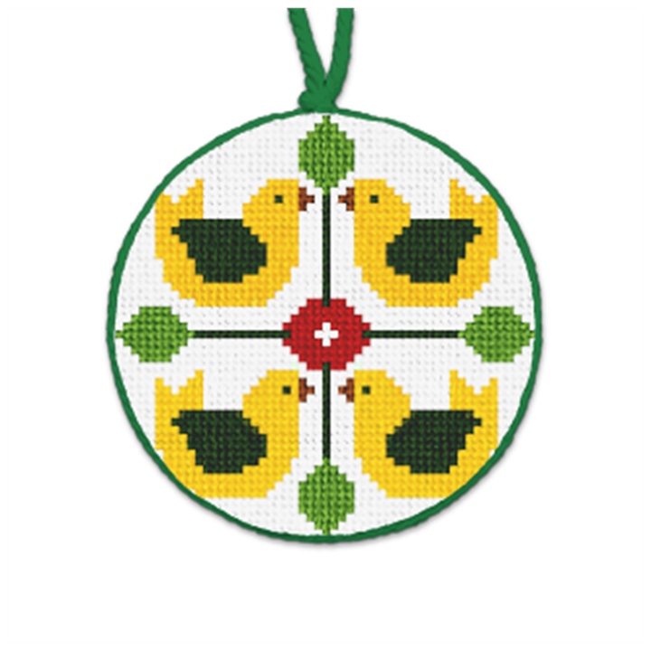 Day Four Christmas Needlepoint Ornament