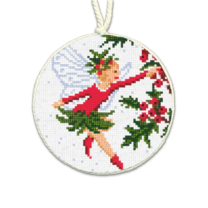 December Garden Fairy Needlepoint Ornament