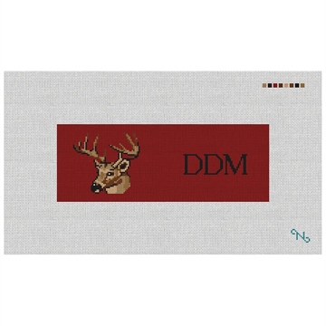 Deer Head Needlepoint Wallet Kit