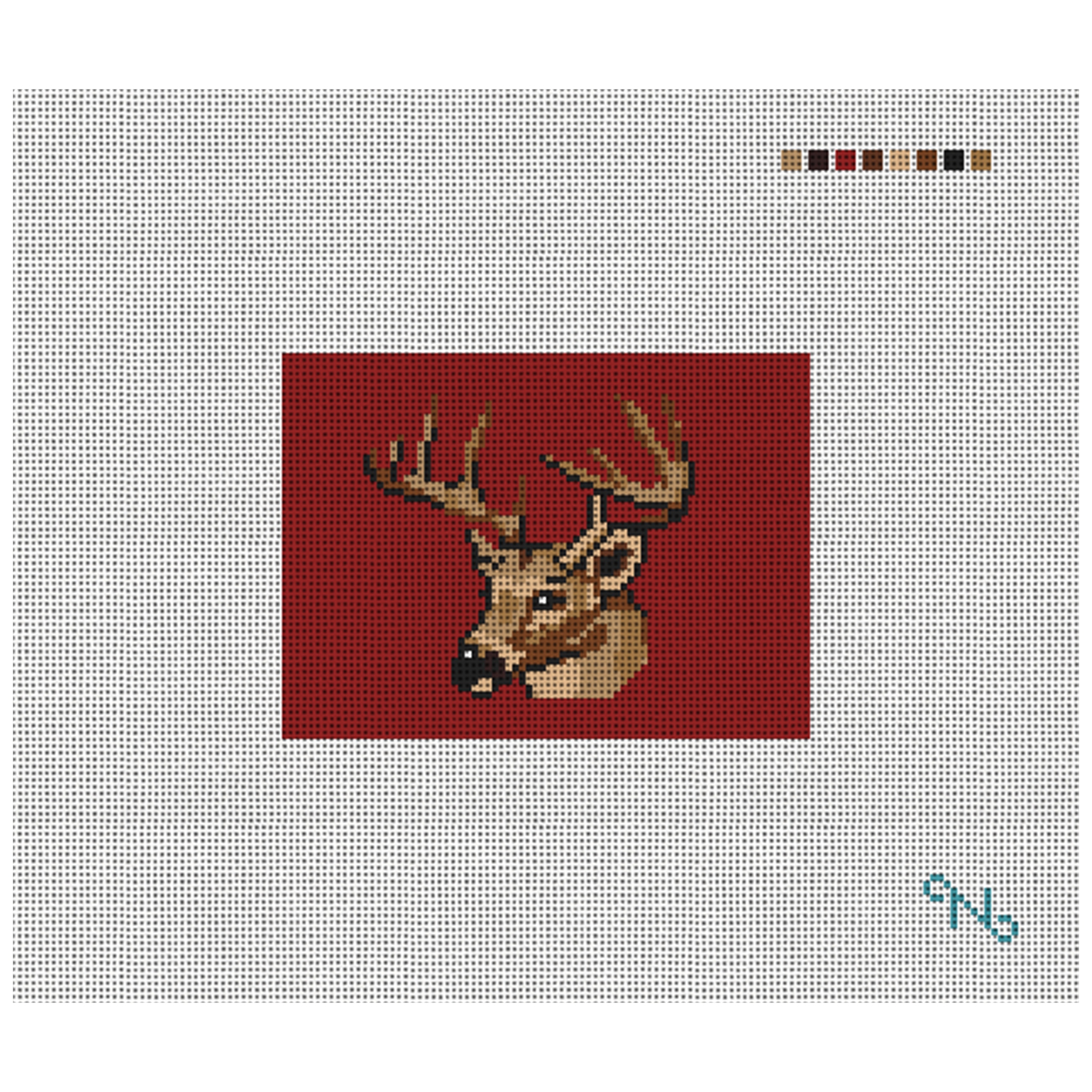 Deer Hunting Needlepoint Card Wallet Kit