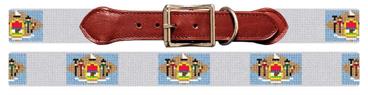 Delaware Flag Needlepoint Dog Collar