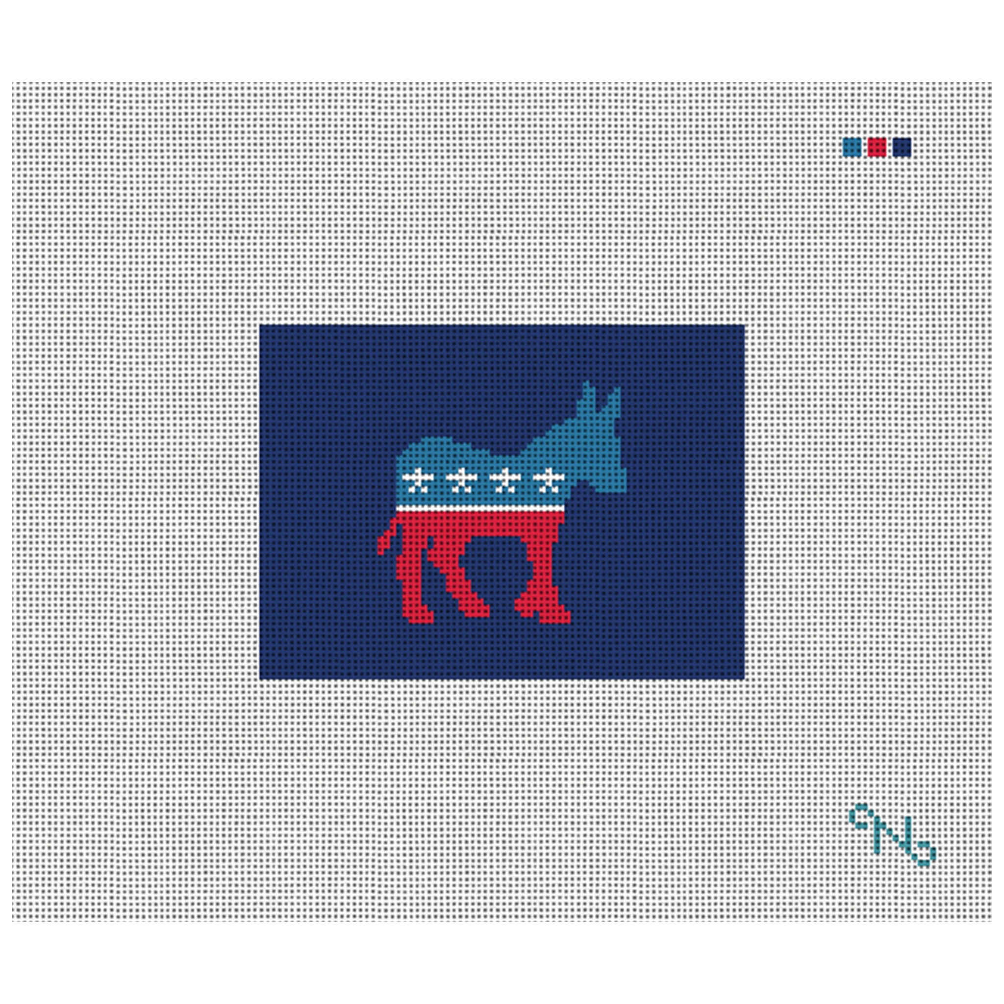 Democratic Needlepoint Card Wallet Kit