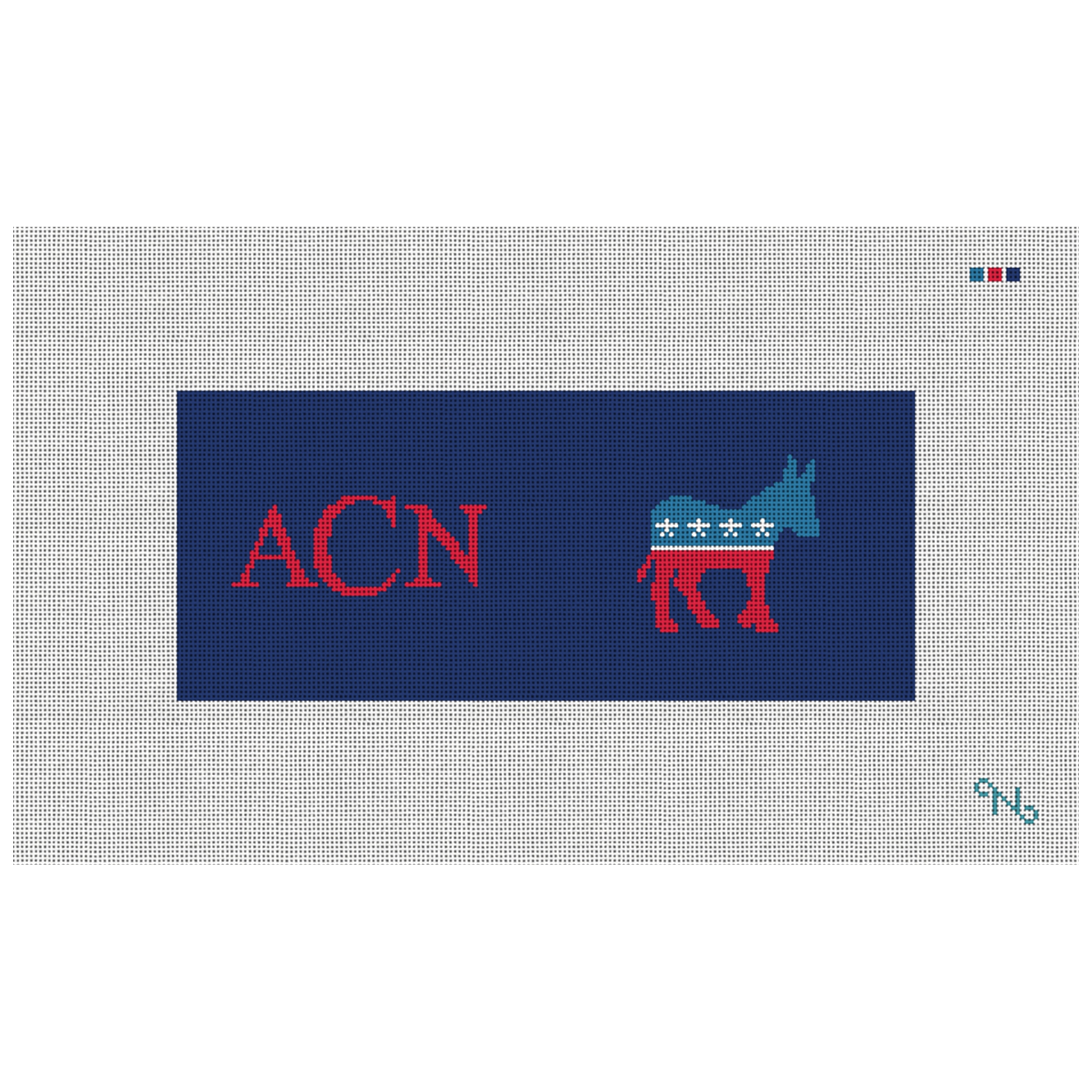 Democratic Needlepoint Flask Kit