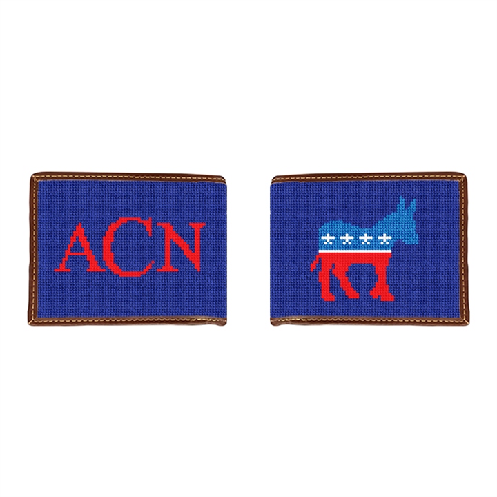 Democratic Needlepoint Wallet 