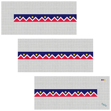 Denver Colorado Flag Needlepoint Belt Kit Stitched Preview