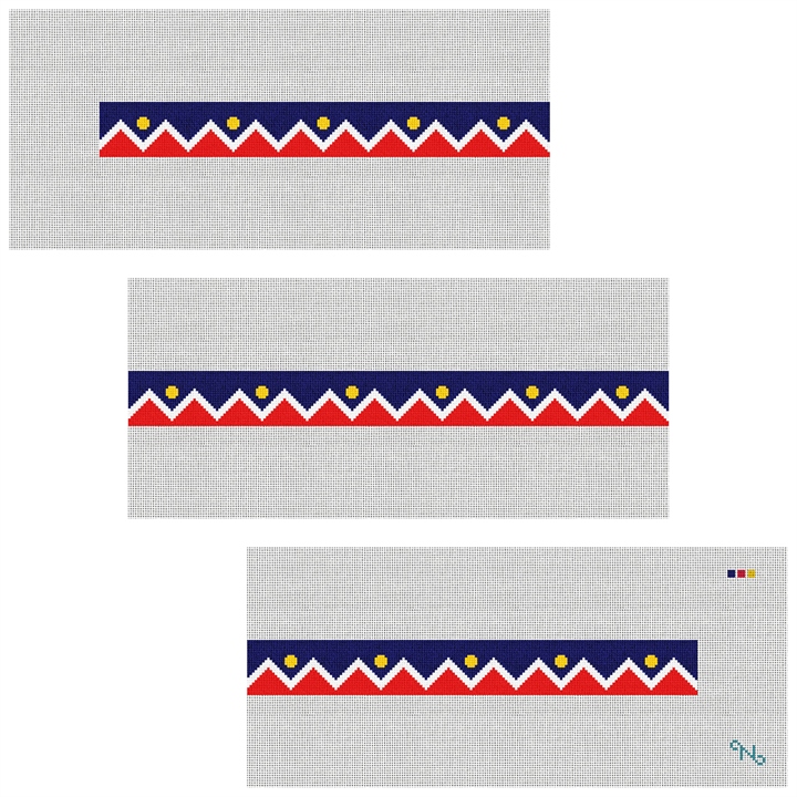 Denver Colorado Flag Needlepoint Belt Kit Stitched Preview