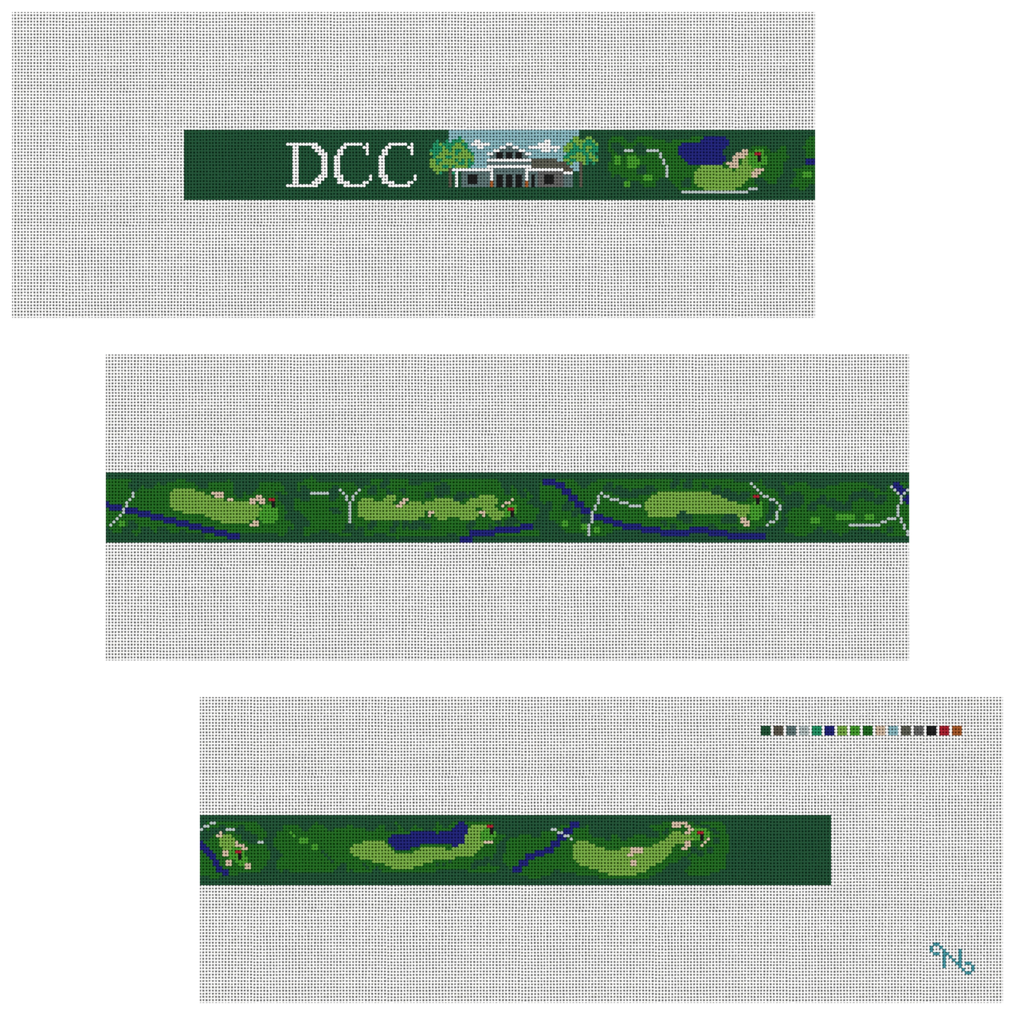 Denver Country Club Golf Needlepoint Belt Kit