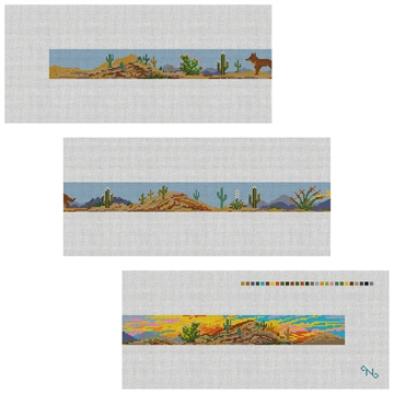 Desert Sunset Landscape Needlepoint Belt Kit