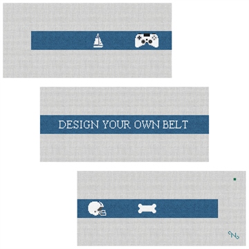 Design Your Own Needlepoint Belt Kit Stitched Preview