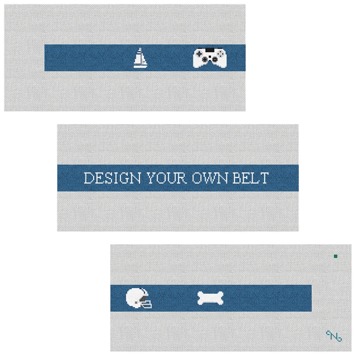 Design Your Own Needlepoint Belt Kit Stitched Preview