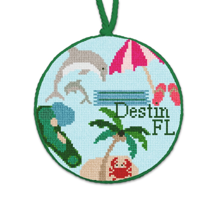 Destin Florida Needlepoint Ornament