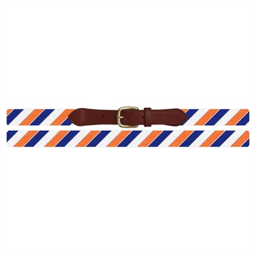 Diagonal Stripe Needlepoint Belt