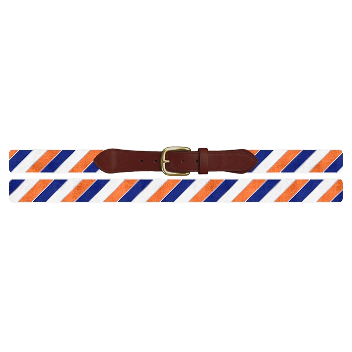 Diagonal Stripe Needlepoint Belt