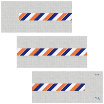 Diagonal Stripe Needlepoint Belt Kit Stitched Preview