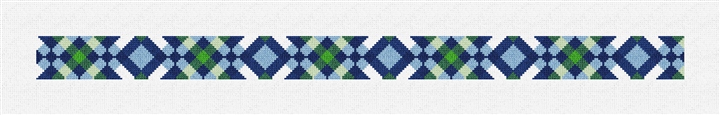 Diamond Plaid Needlepoint Dog Collar Kit