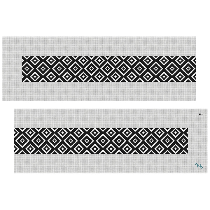 Diamonds Purse Guitar Strap Needlepoint Kit Stitched Preview