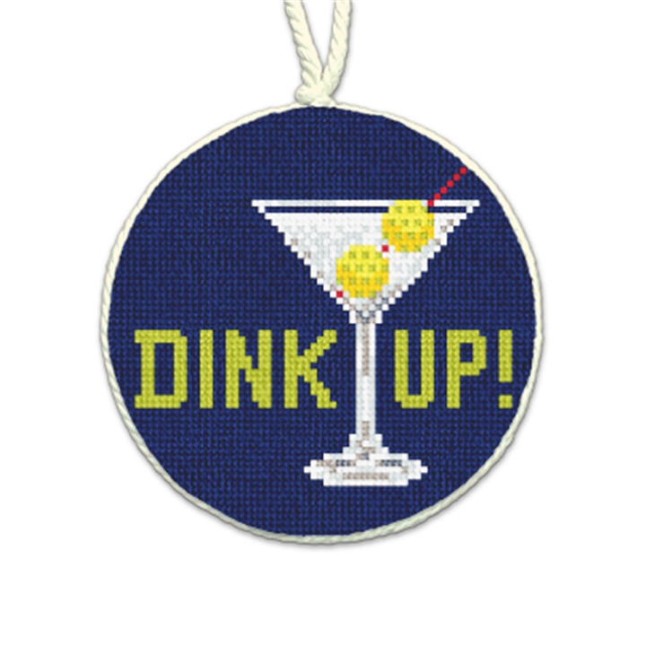 Dink Up Pickleball Needlepoint Ornament
