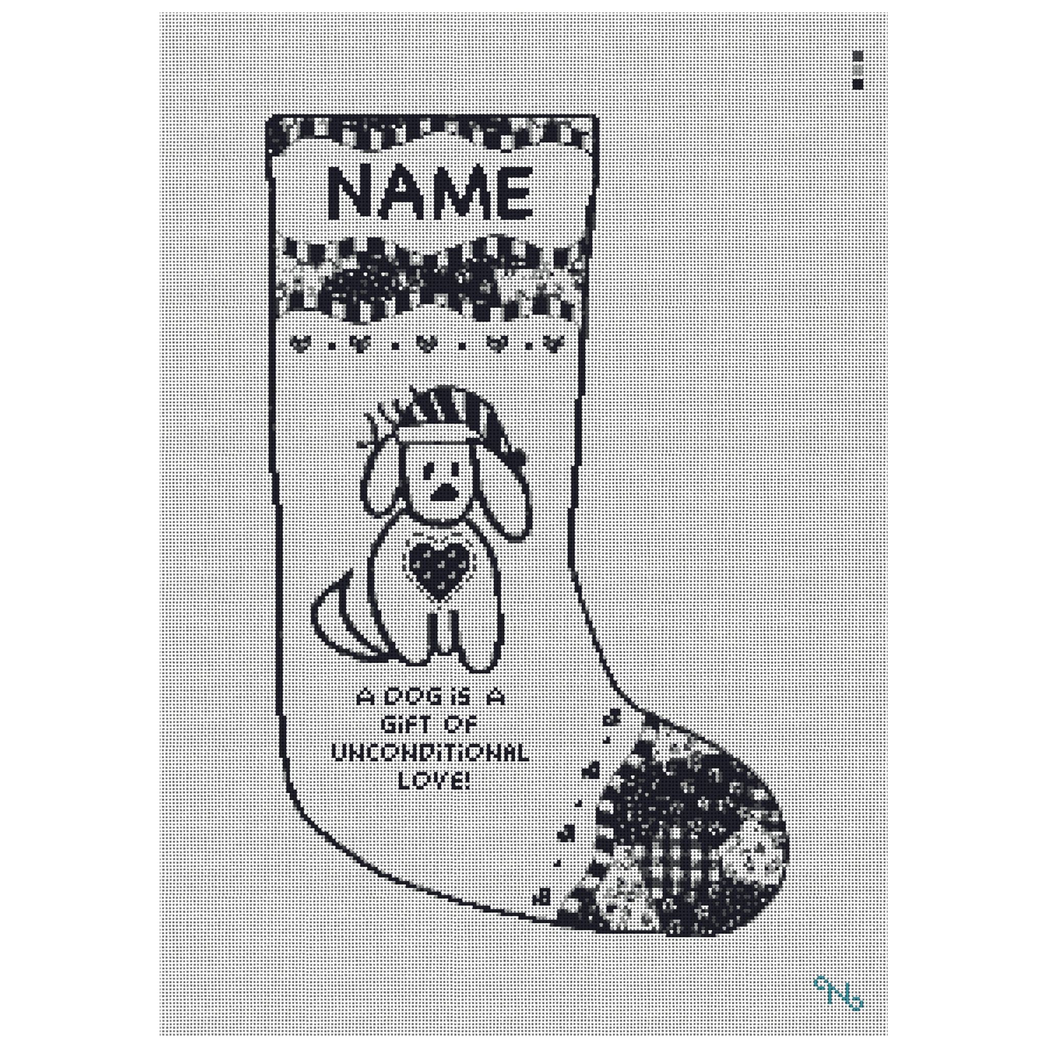 Dog is a Gift Needlepoint Stocking Kit