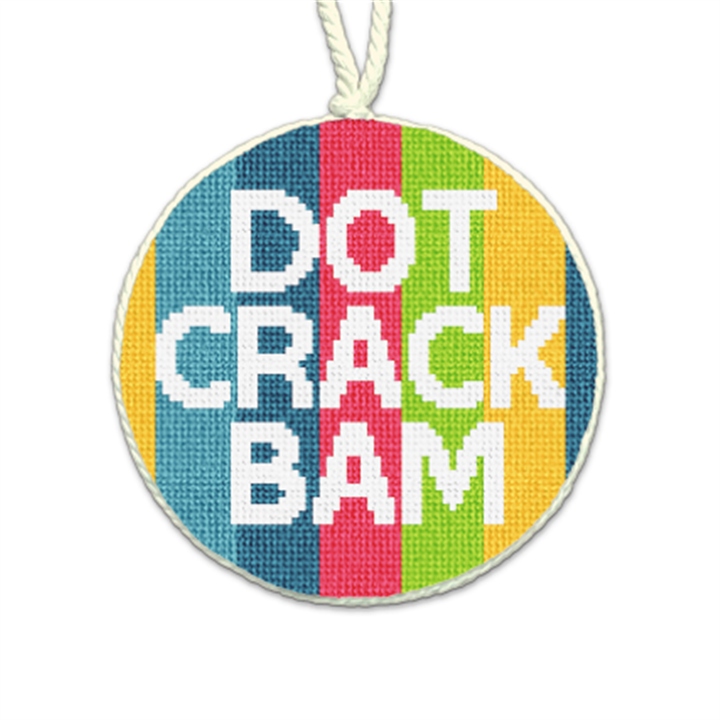 Dot Crack Bam Needlepoint Ornament