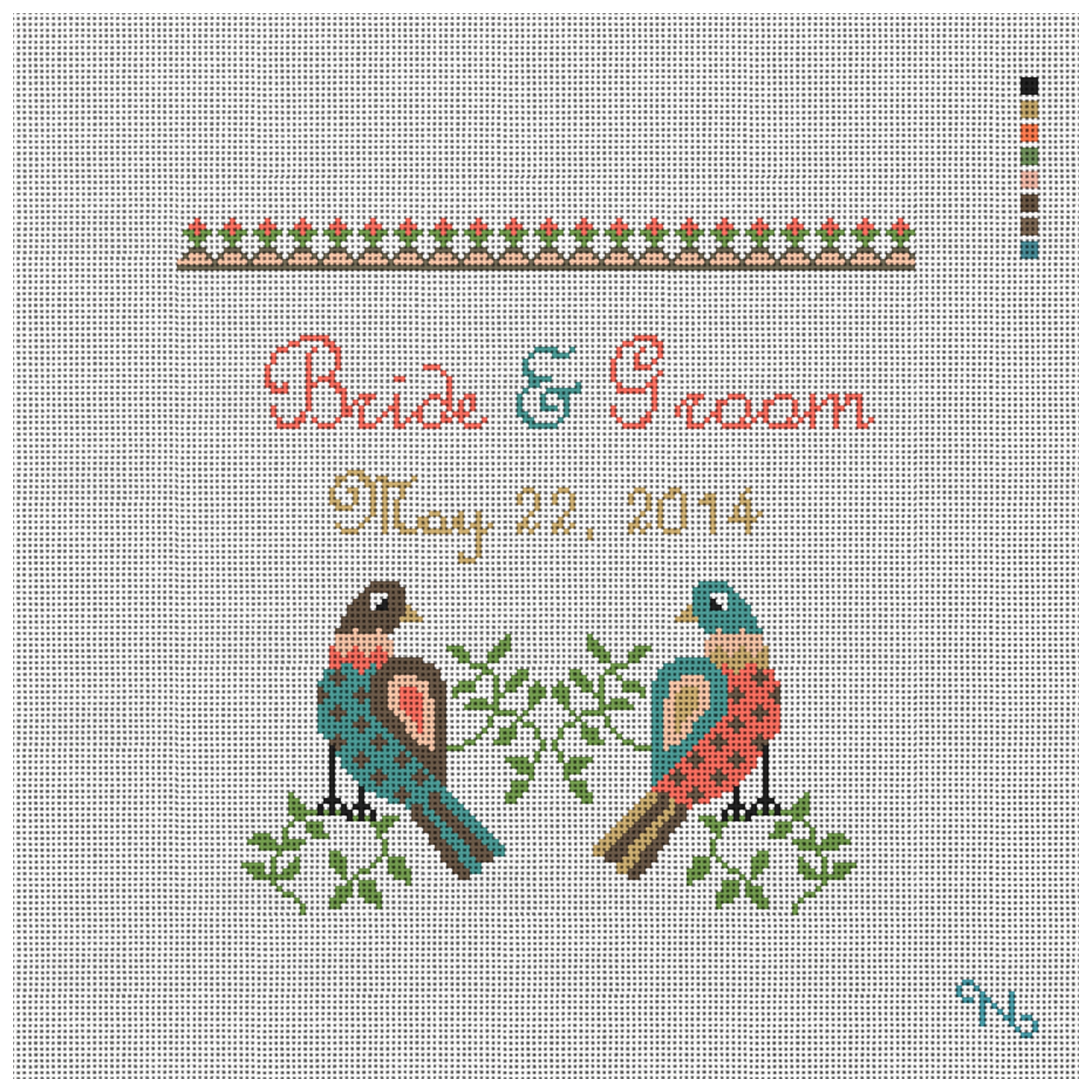 Dove Love Wedding Needlepoint Kit